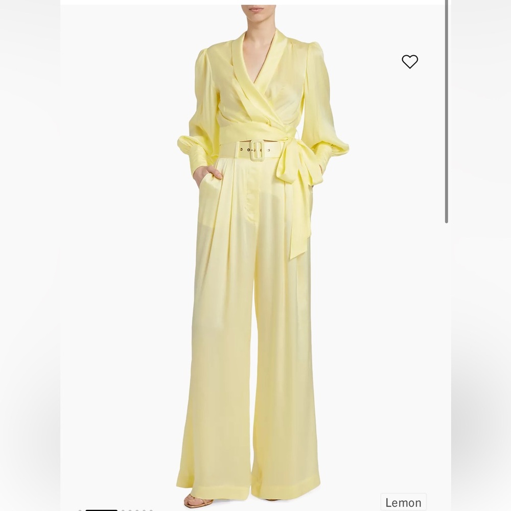 Zimmermann Silk Crop Wrap Top - yellow - new with tags - size 0 (US 4)